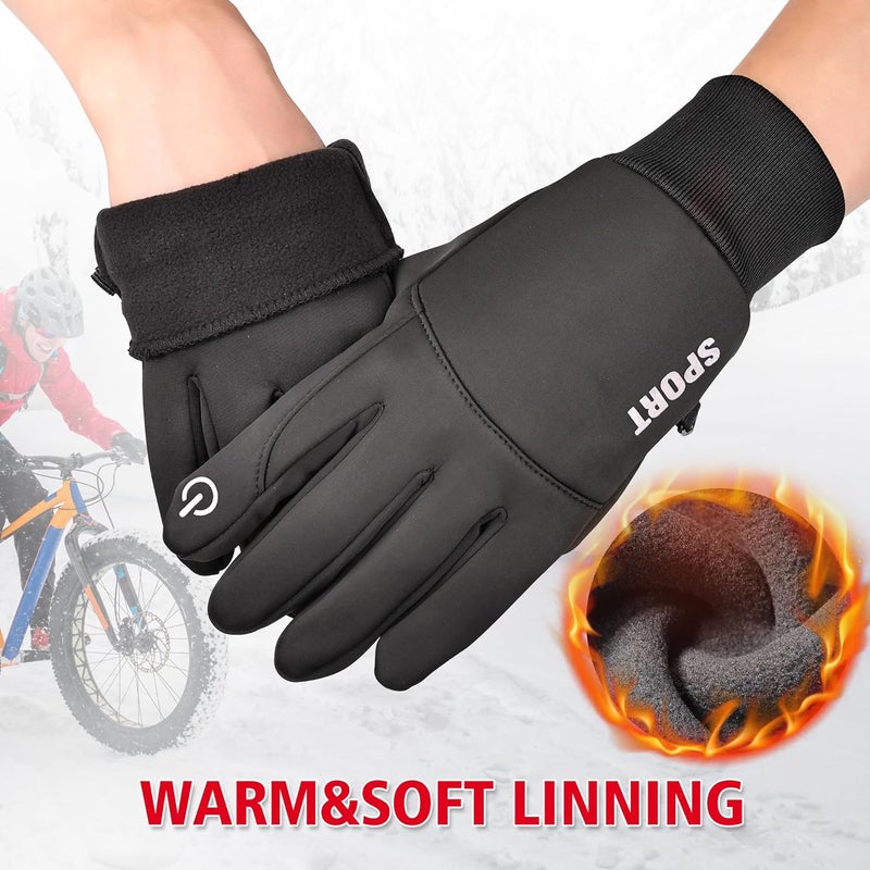 SSAXIGC Winter Waterproof Gloves with Touchscreen Fingers for Men Women ，Windproof Liner Thermal for Running Cycling Driving Hiking - Image 4